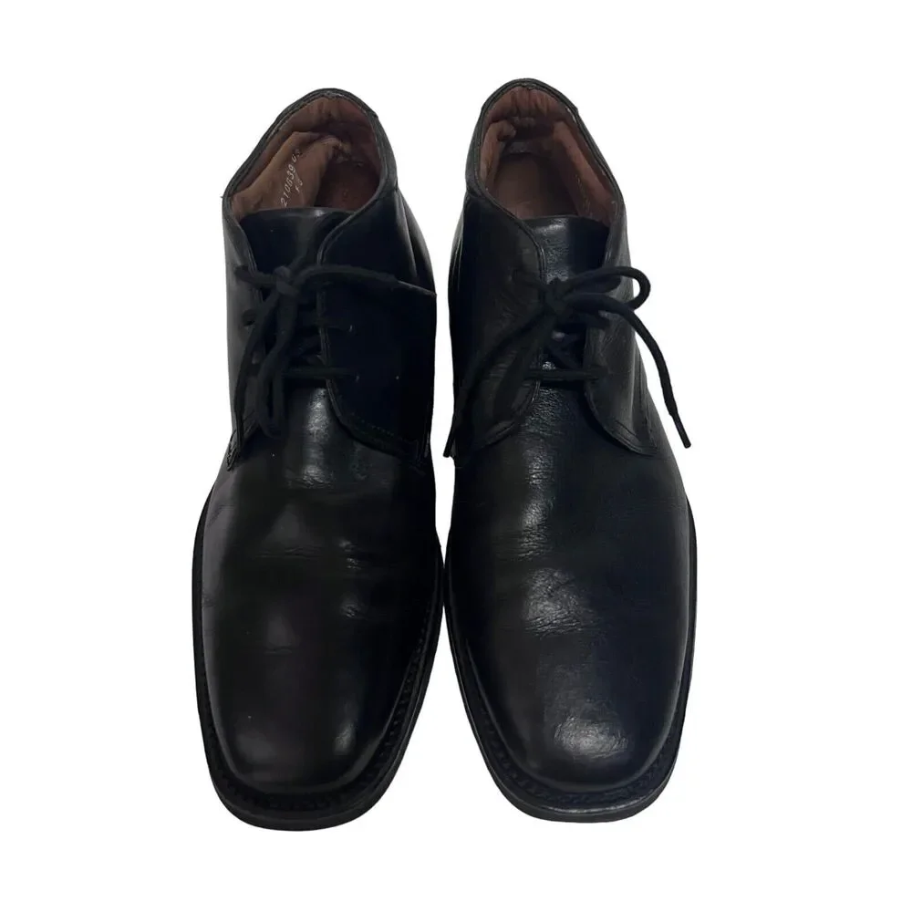 Florsheim FLites Mens Chukka Ankle Boots US 10 D Black Leather Lace Up Shoes